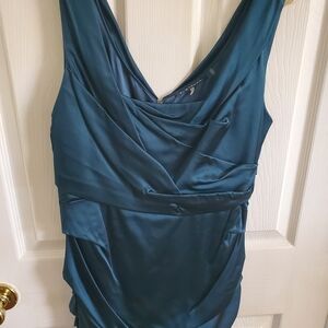 Elie Tahari Teal Sleeveless Wedding Dress
